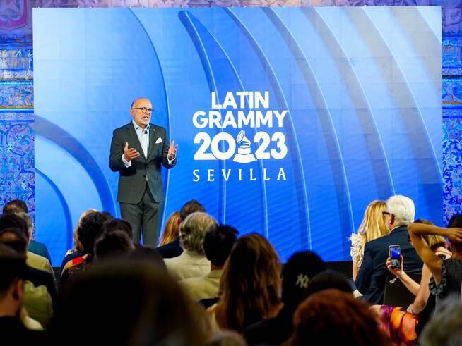 Manuel Abud en la gala de presentación de los Premios Grammy Latinos 2023 que serán en Sevilla.