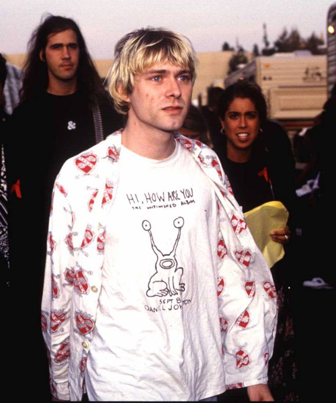 Kurt Cobain en una foto de 1992