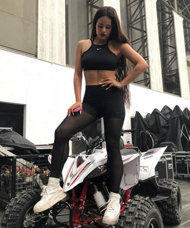 Rosalía, en un look negro para el gym