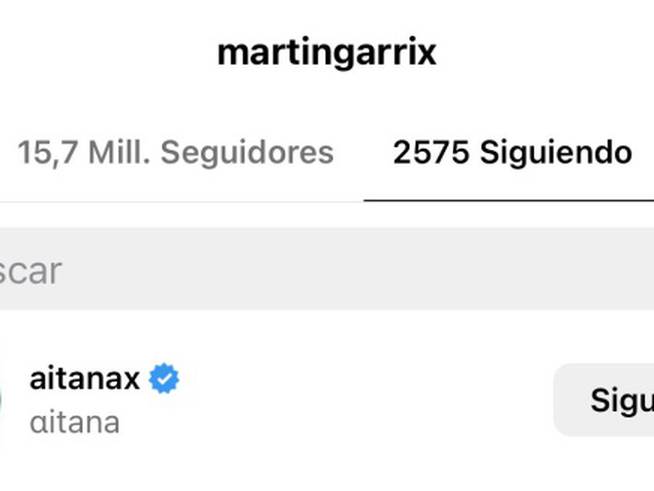 Martin Garrix ha empezado a seguir a Aitana