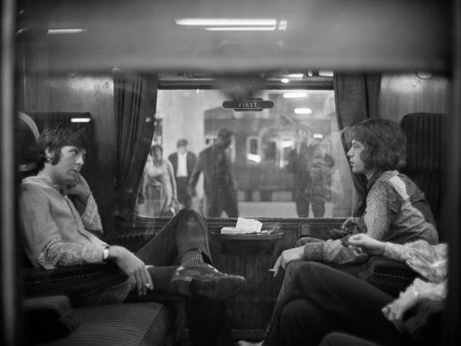 Paul McCartney y Mick Jagger, el 25 de agosto de 1967