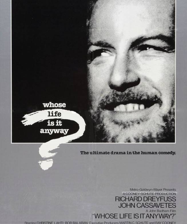 Richard Dreyfuss en el cartel promocional de &#039;Mi vida es mía&#039;