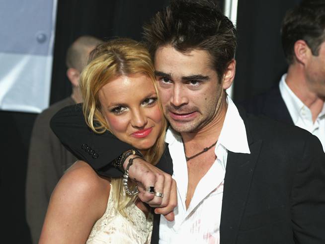 Britney Spears y Colin Farrell, en un estreno en 2003.