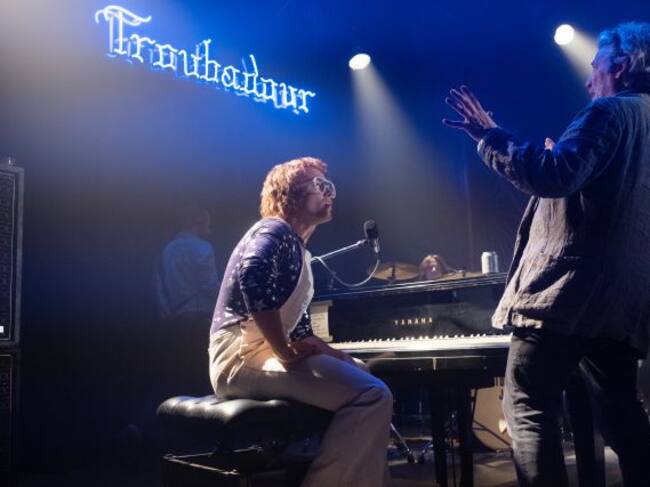 Taron Egerton y Dexter Fletcher en una imagen del rodaje