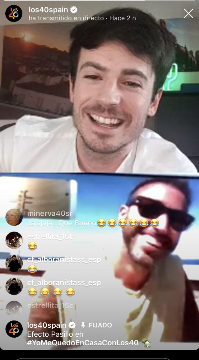 Javi Moreno reacciona a la pregunta sobre Alexia en #YoMeQuedoEnCasaConLOS40