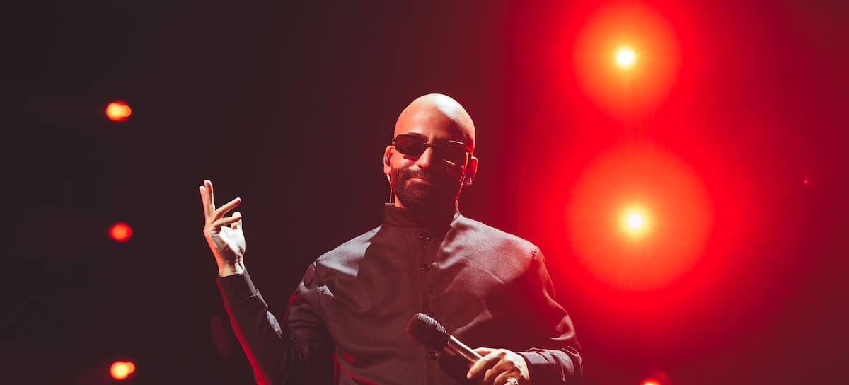 Arcángel, en el Movistar Arena de Madrid con su gira '8va Maravilla World Tour. 20 aniversario'.