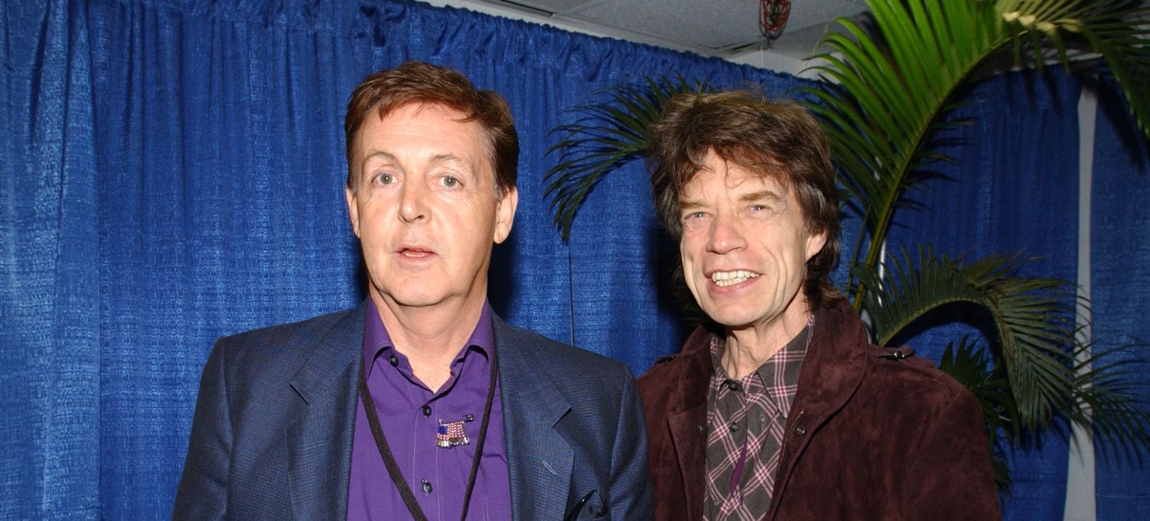 Paul McCartney y Mick Jagger, en 2001