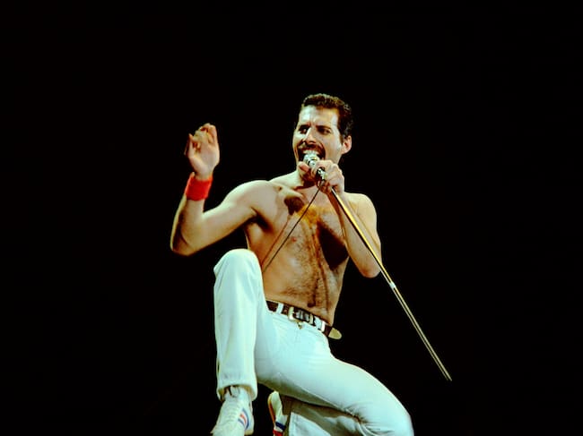 Freddie Mercury en el concierto en Montreal