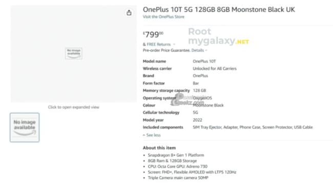 Amazon revela el precio del Oneplus 10T