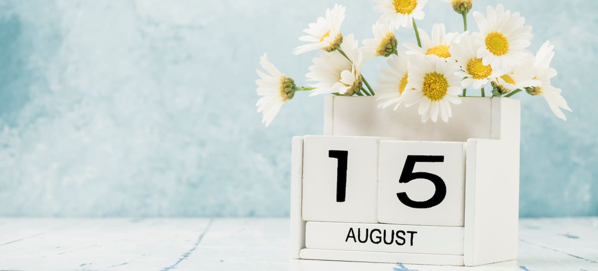 El 15 de agosto marcado en el calendario