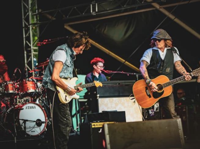Johnny Depp y Jeff Beck actuando en Helsinki, Finlandia, el pasado mes de junio. 