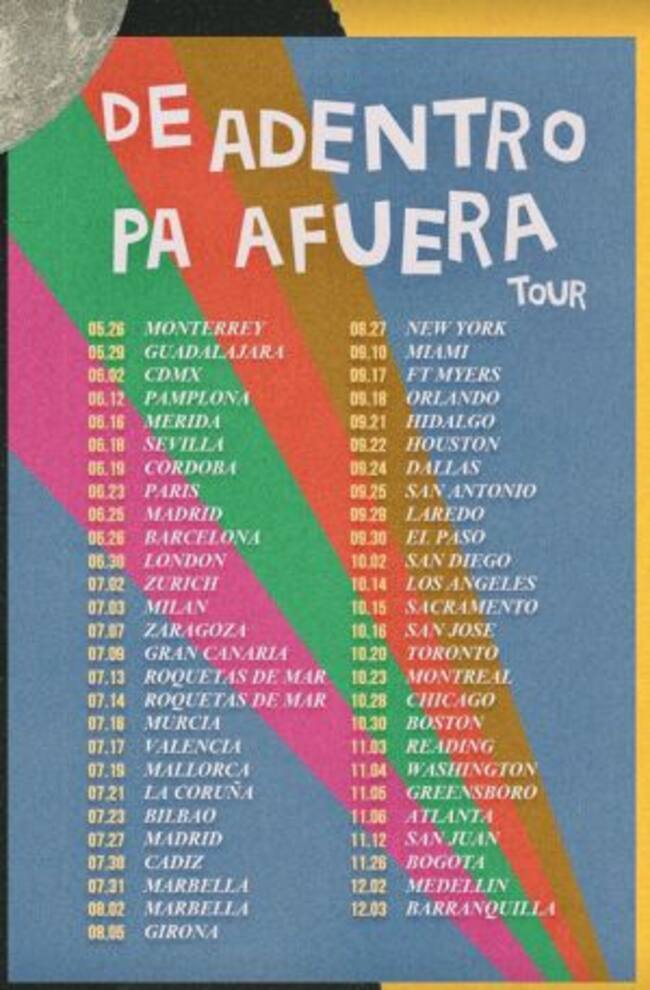 Fechas "De Adentro Pa Fuera Tour 2022"