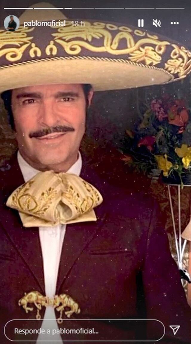 Pablo Montero comparte su transformación para bioserie de Vicente Fernandez