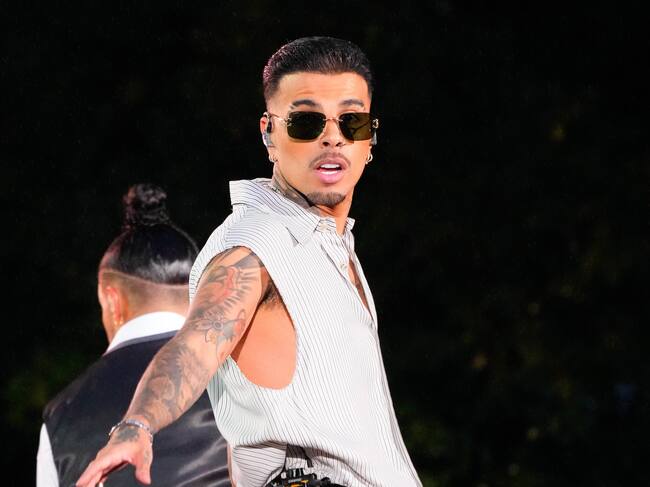 Rauw Alejandro actuando en el Global Citizen Festival de Central Park el 28 de septiembre de 2024 en la ciudad de Nueva York. (Photo by XPX/Star Max/GC Images)