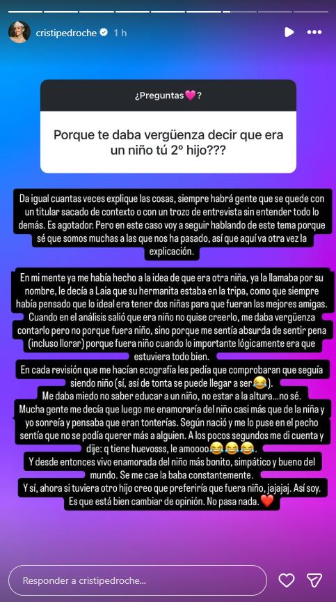 Cristina Pedroche en redes sociales.