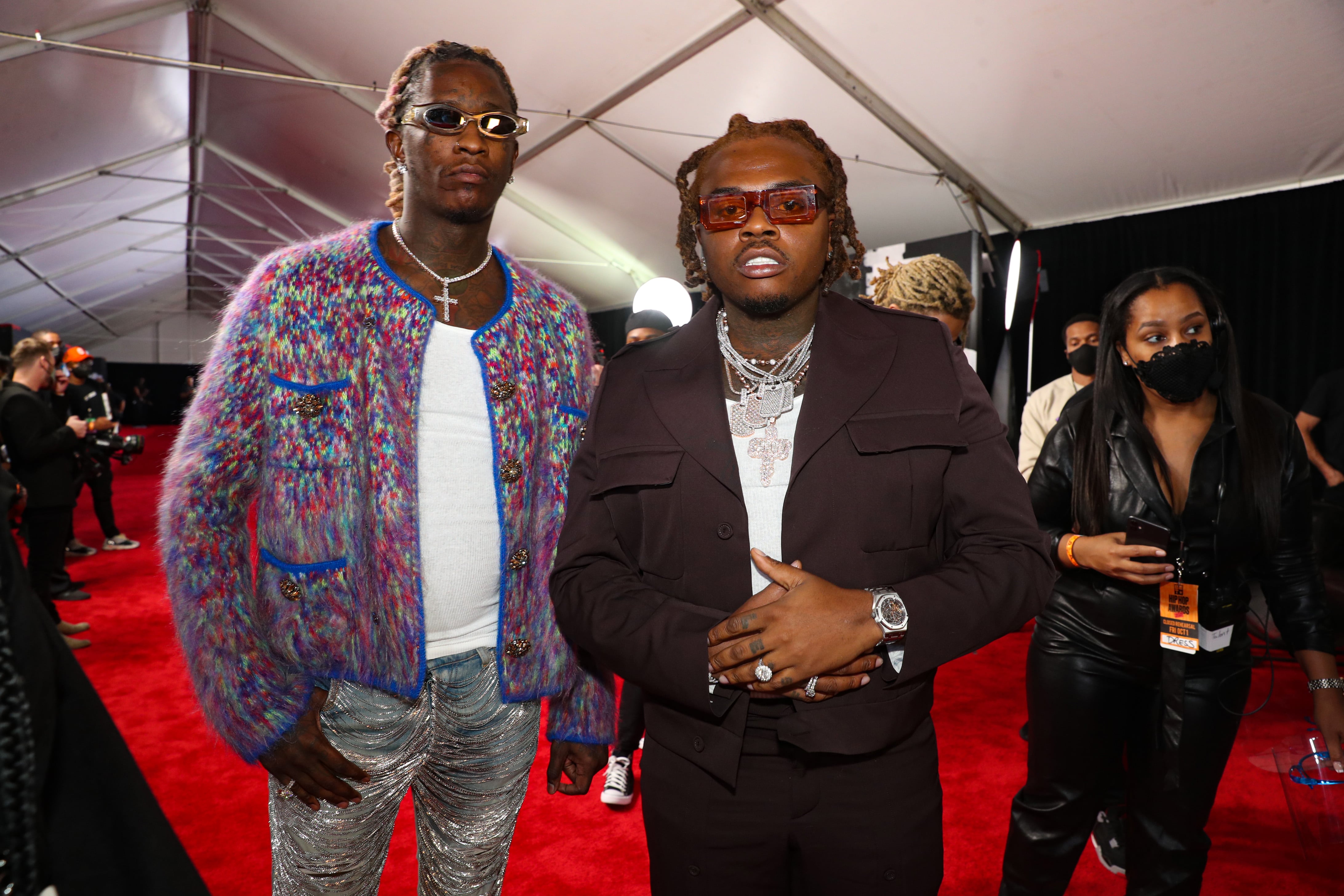Young Thug y Gunna en 2021 en los BET Hip Hop Awards