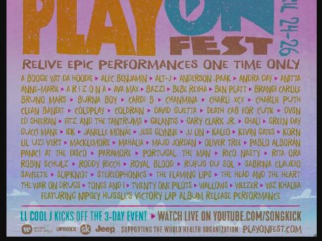 Cartel del festival PLAYON Fest.