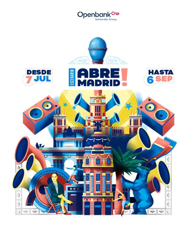 Cartel de ABRE MADRID.