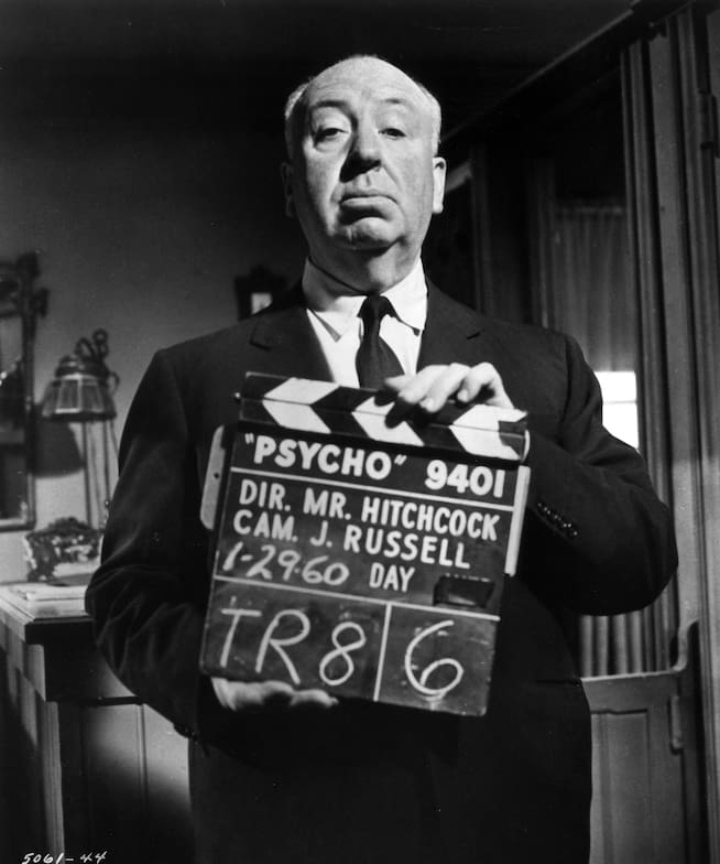 El director Alfred Hitchcock durante el rodaje de &#039;Psicosis&#039; en 1960.