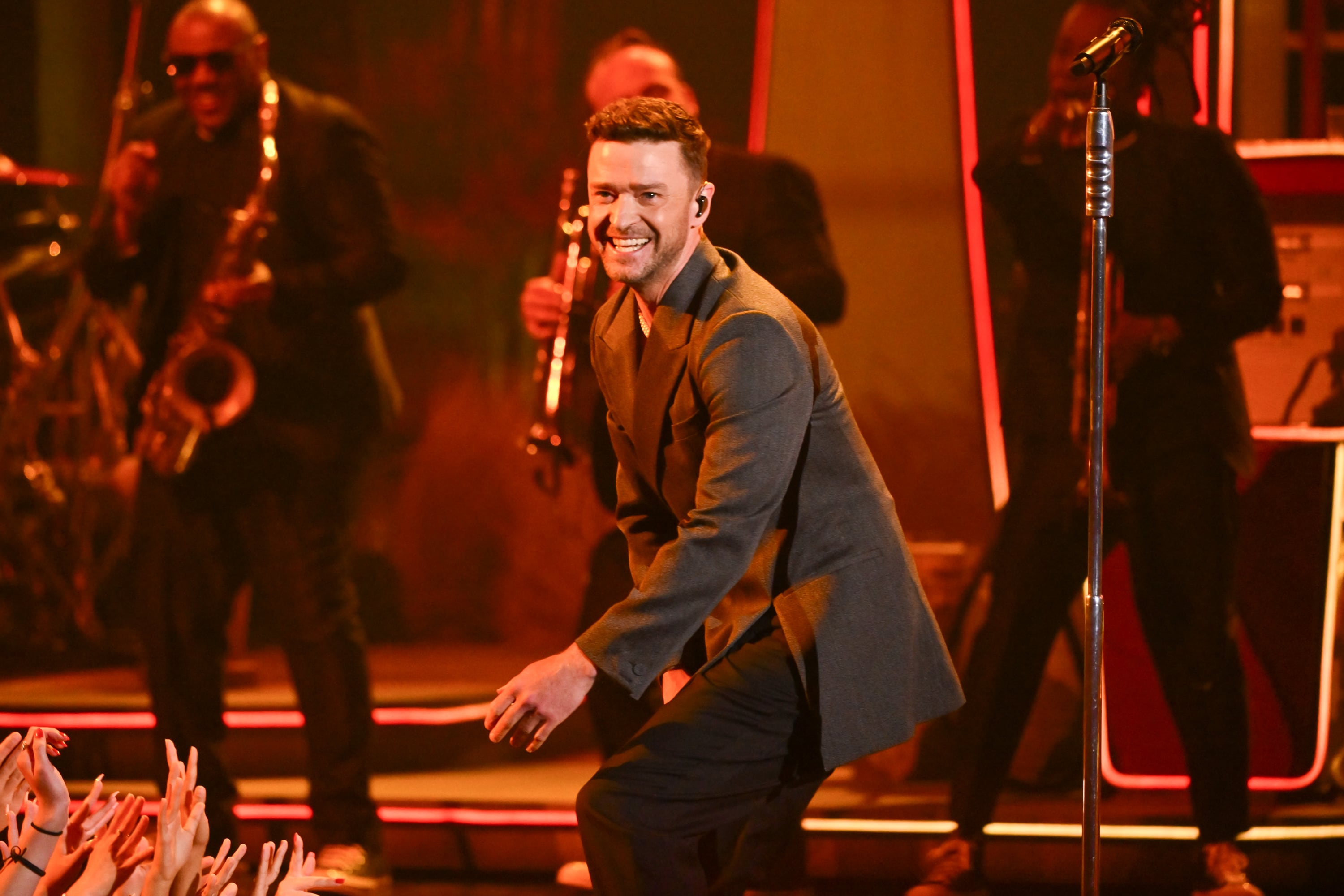 Justin Timberlake en el escenario de los Premios iHeartRadio Music Awards 2024, celebrados en el Dolby Theatre el 1 de abril de 2024 en Los Ángeles, California.