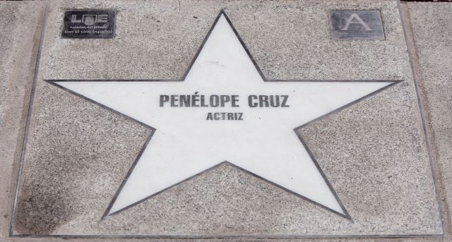 Estrella de Penélope Cruz en el Paseo de la Fama de Madrid.