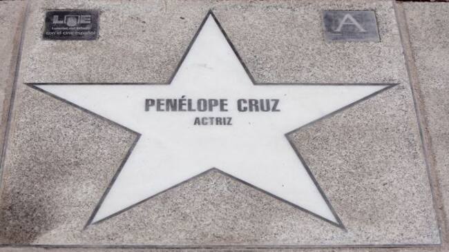 Estrella de Penélope Cruz en el Paseo de la Fama de Madrid.