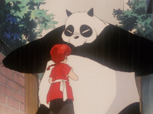 Ranma y su padre arreglan sus diferencias en las calles de Japón.