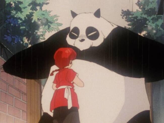 Ranma y su padre arreglan sus diferencias en las calles de Japón.