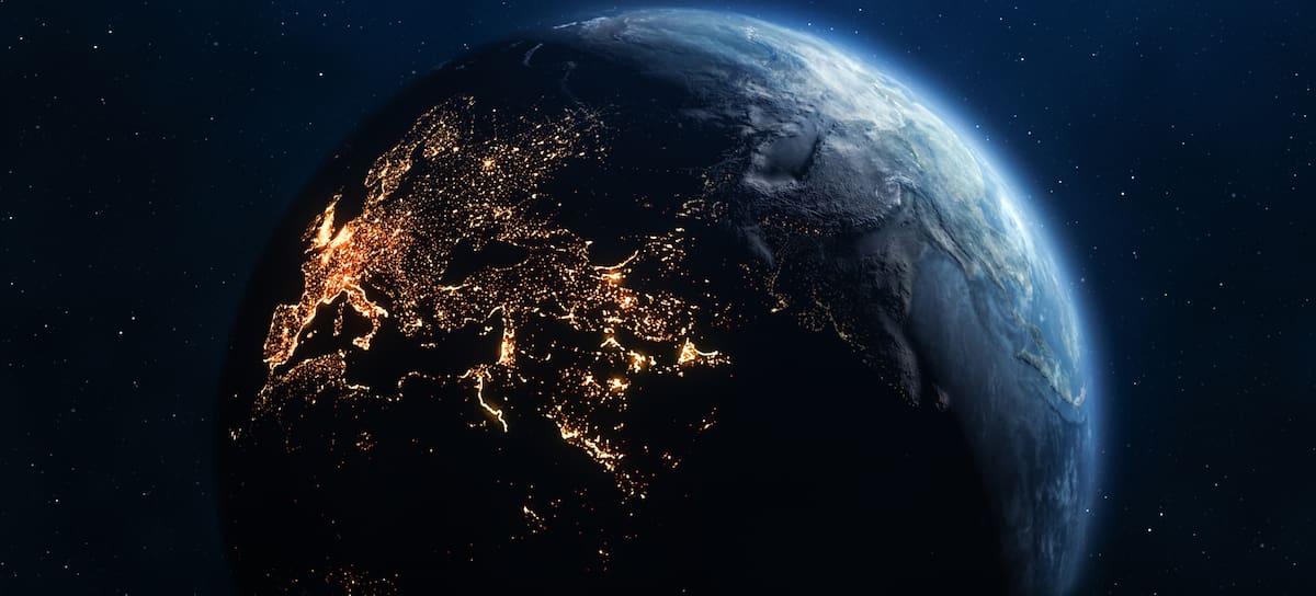 El planeta Tierra, visto desde el espacio.