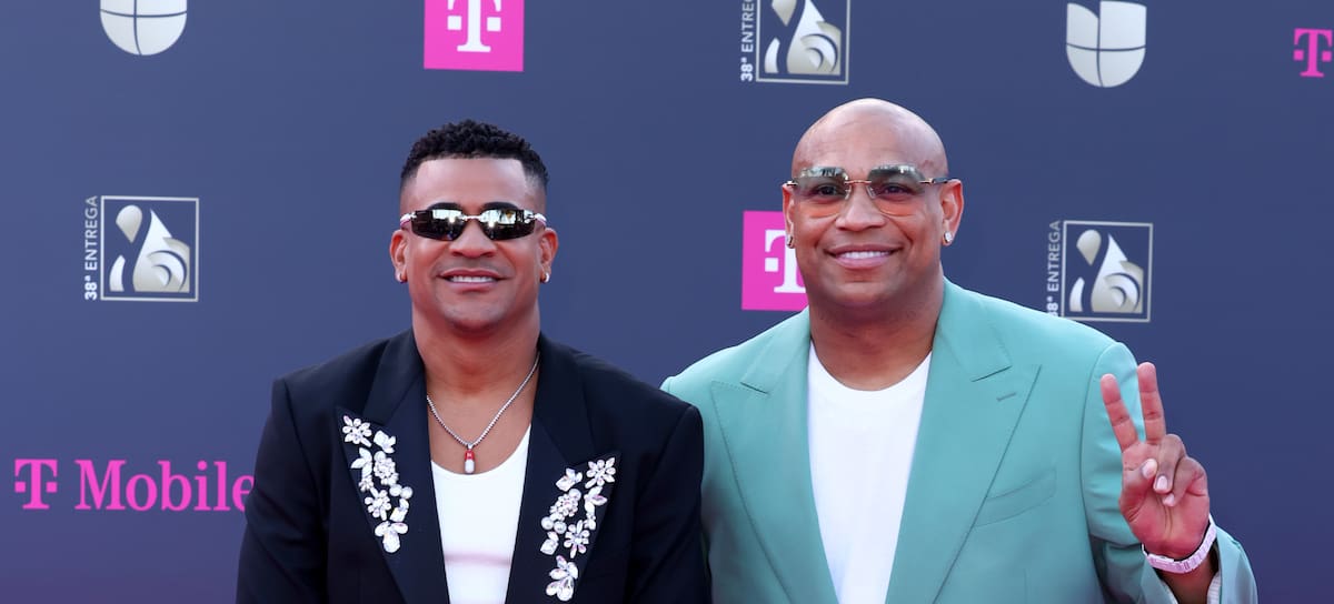 Randy Malcolm and Alexander Delgado en los Premios Lo Nuestro, febrero 2026 en Miami, Florida