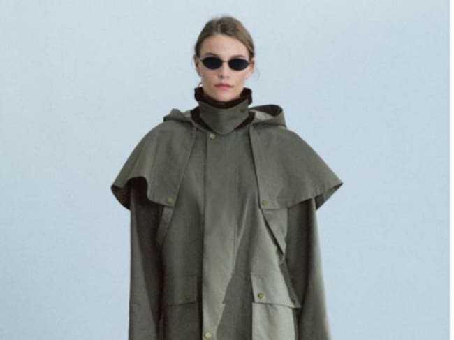 Gabardina en color verde