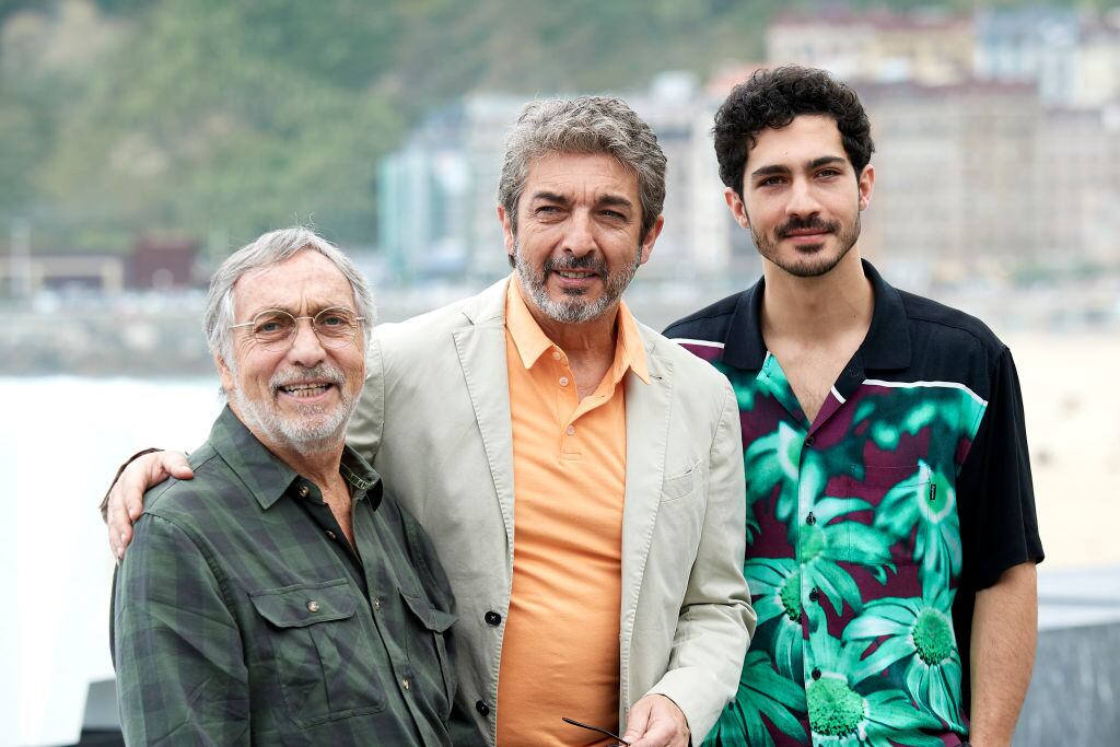 Luis Brandoni junto a Ricardo Darín y Chino Darín