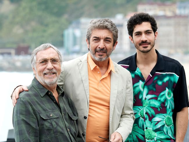 Luis Brandoni junto a Ricardo Darín y Chino Darín