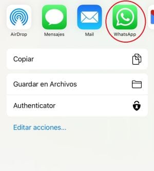 Selecciona &#039;WhatsApp&#039;.