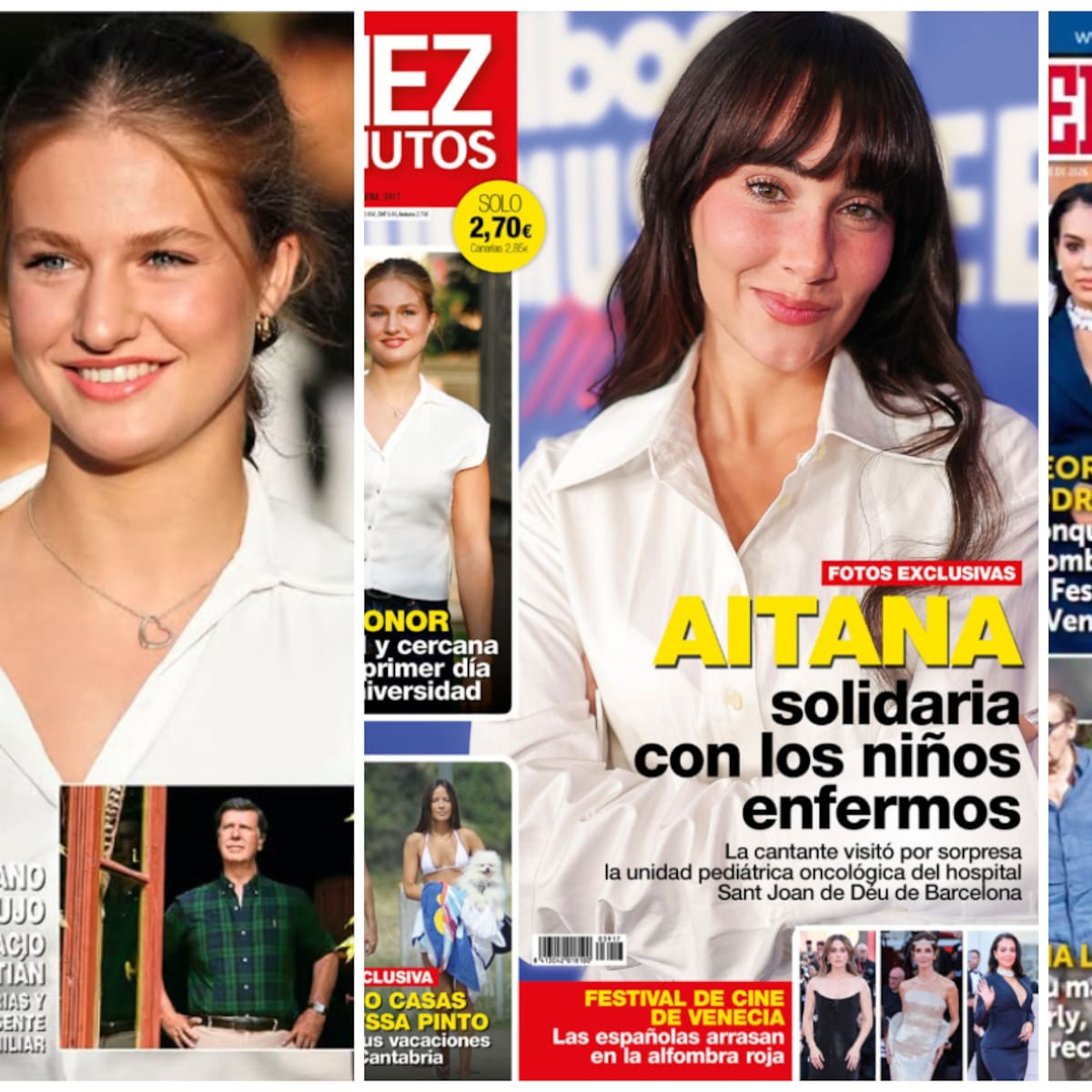 Las portadas de las revistas del corazón del miércoles 9 de septiembre: la Princesa Leonor, Aitana, Mario Casas y Melyssa Pinto