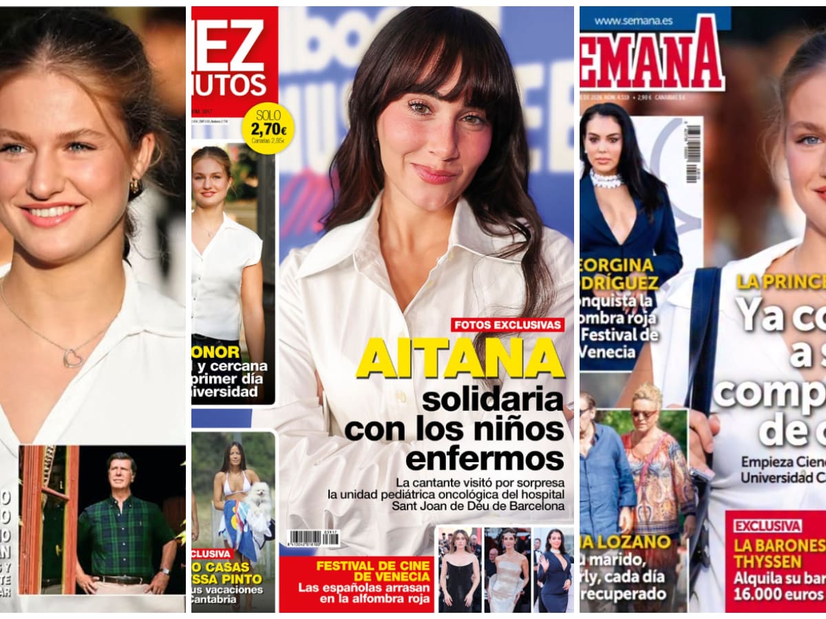Las portadas de las revistas del corazón de hoy, miércoles 9 de septiembre: Leonor, Aitana, Mario Casas y Melyssa Pinto