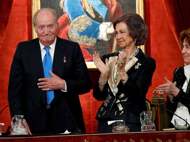 Juan Carlos y Sofía en 2018 en Madrid, España.