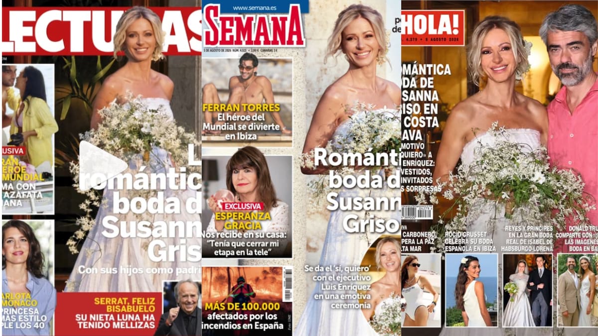 Las portadas de las revistas del 29 de julio: la boda de Susana Griso, Sara Carbonero y el "nuevo romance" de Ferran Torres