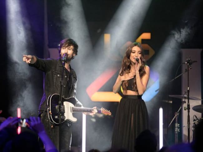 David Otero y Ana Guerra, durante su concierto Básico.