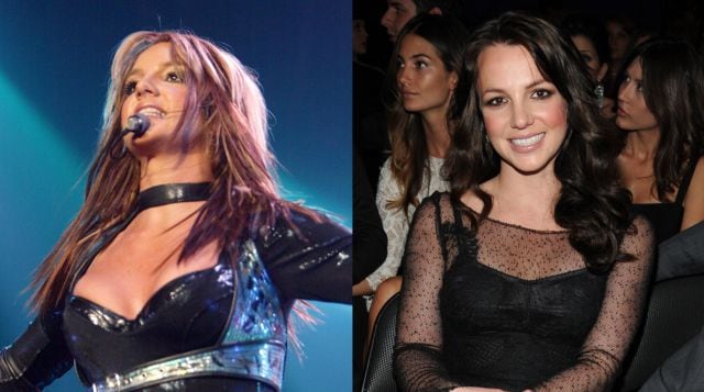 Britney Spears en 2004 y 2010.