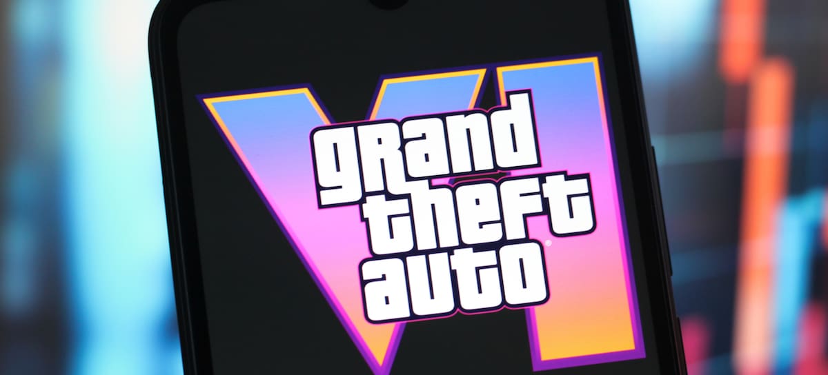 Una pantalla con el logo de GTA