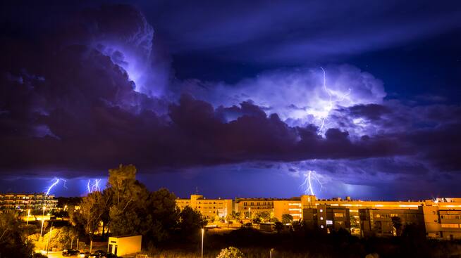 Una tormenta eléctrica en Ibiza.