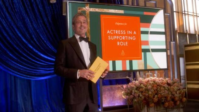 Brad Pitt entregó el premio a Mejor Actriz de Reparto