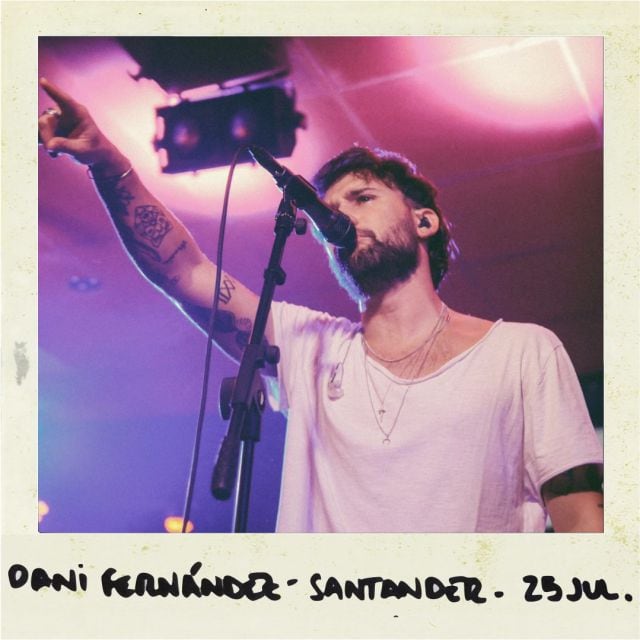 Dani Fernández, durente uno de sus conciertos.