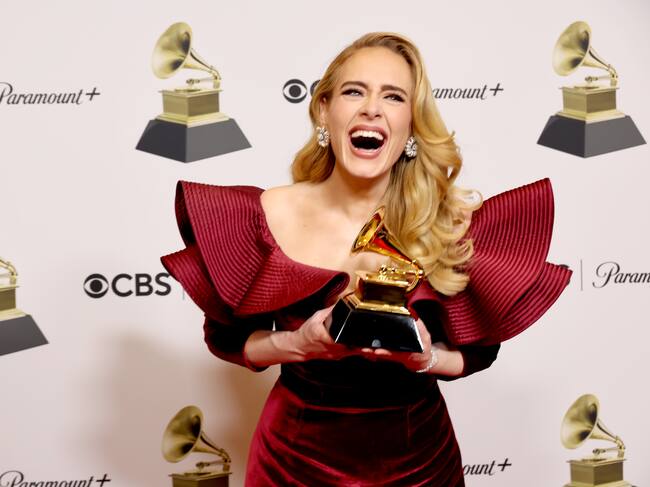 La cantante Adele en la 65ª Entrega Anual del Grammy 2023.