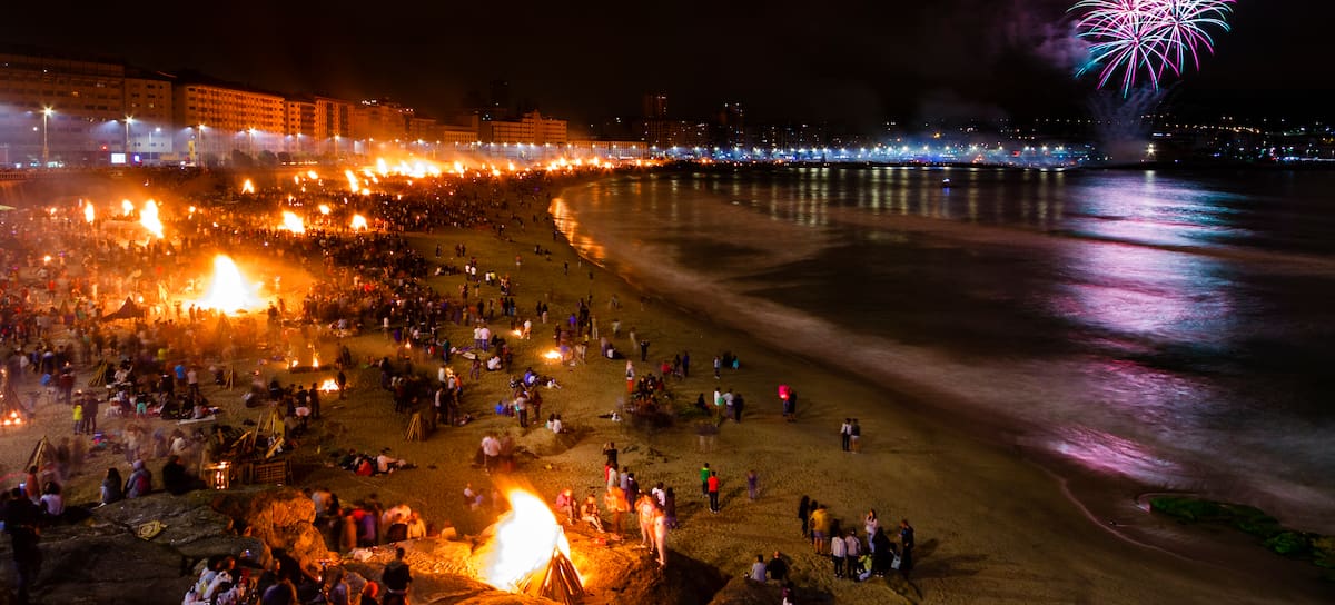 Riazor y Orzan en la Noche de San Juan.