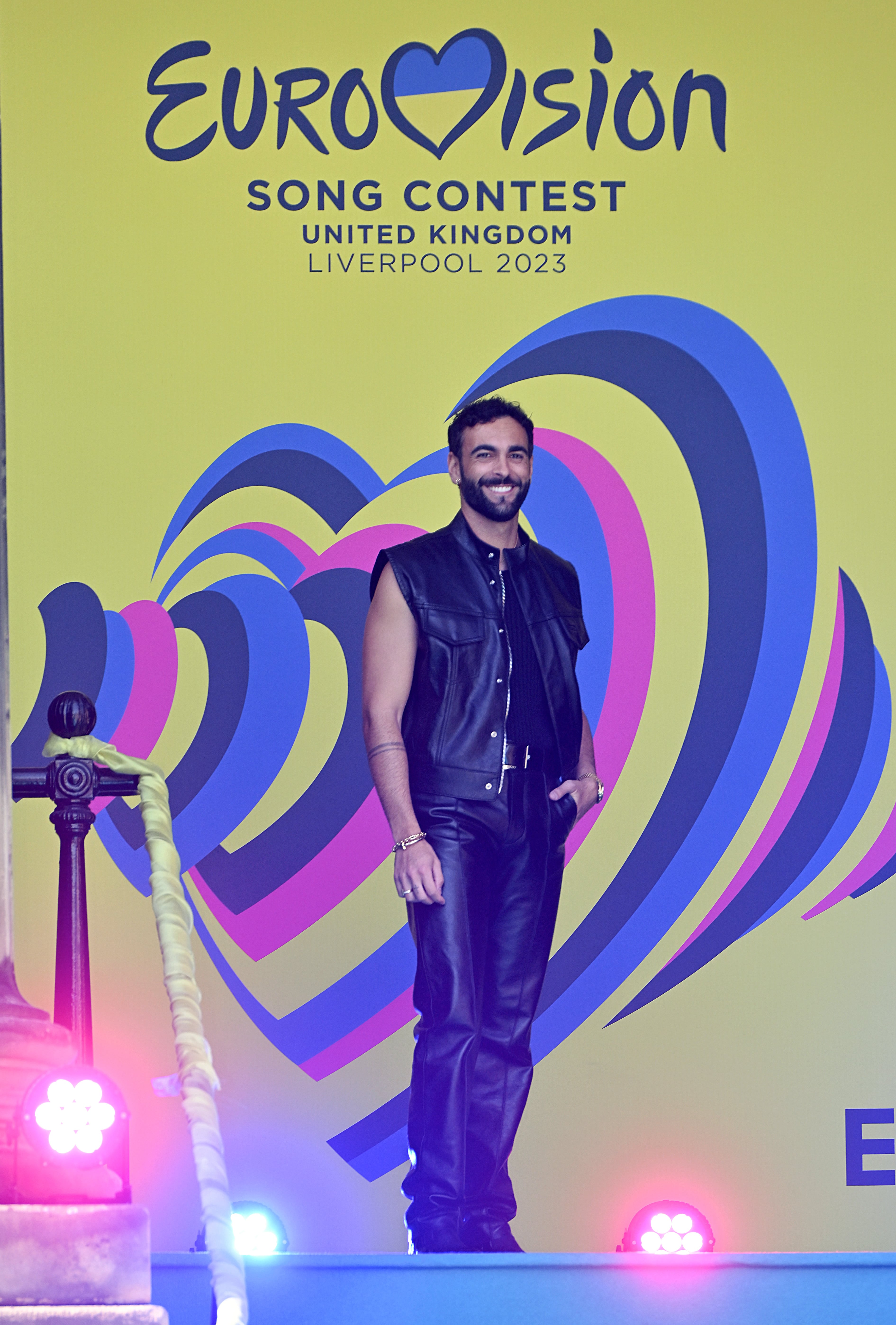 Marco Mengoni, representante de Italia, en la inauguración del Festival de Eurovisión 2023.