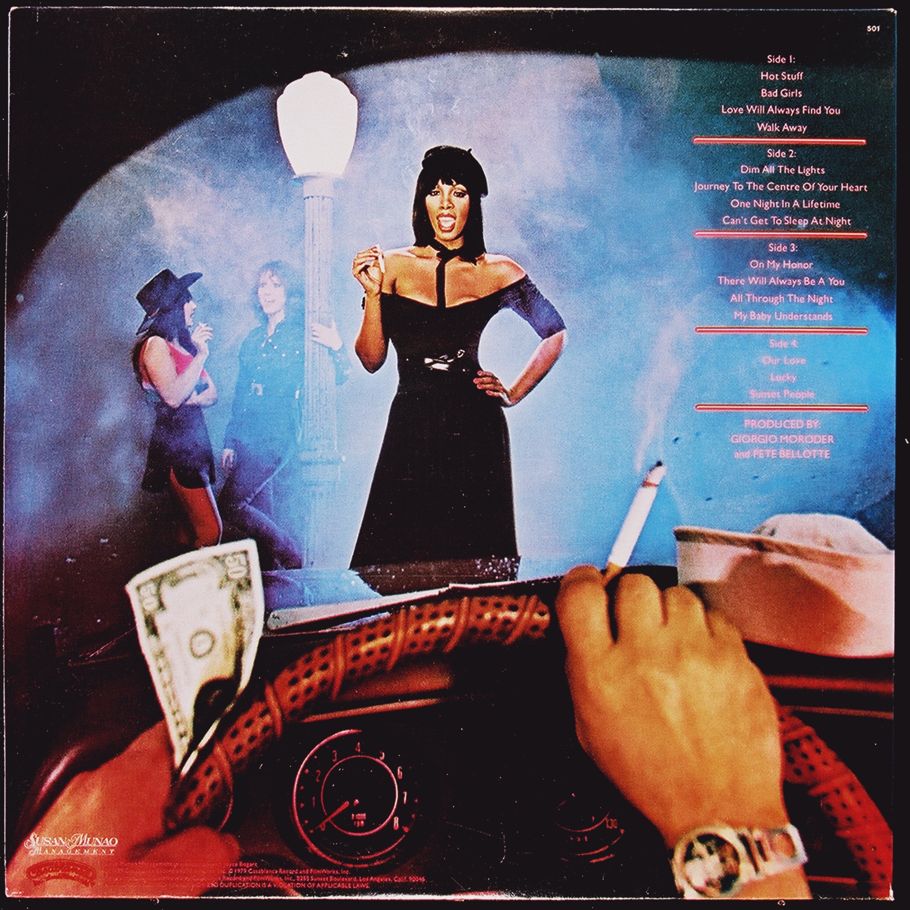 Contraportada del disco &#039;Bad Girls&#039; (1979) de Donna Summer