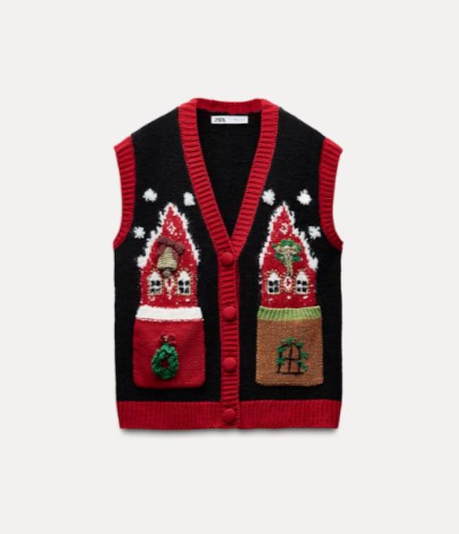 Chaleco Navideño de Zara.
