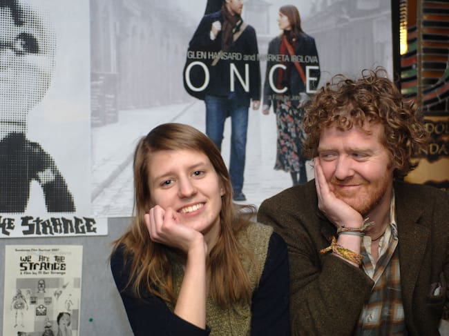 Marketa Irglova y Glen Hansard em el Sundance Film Festival presentando 'Once'